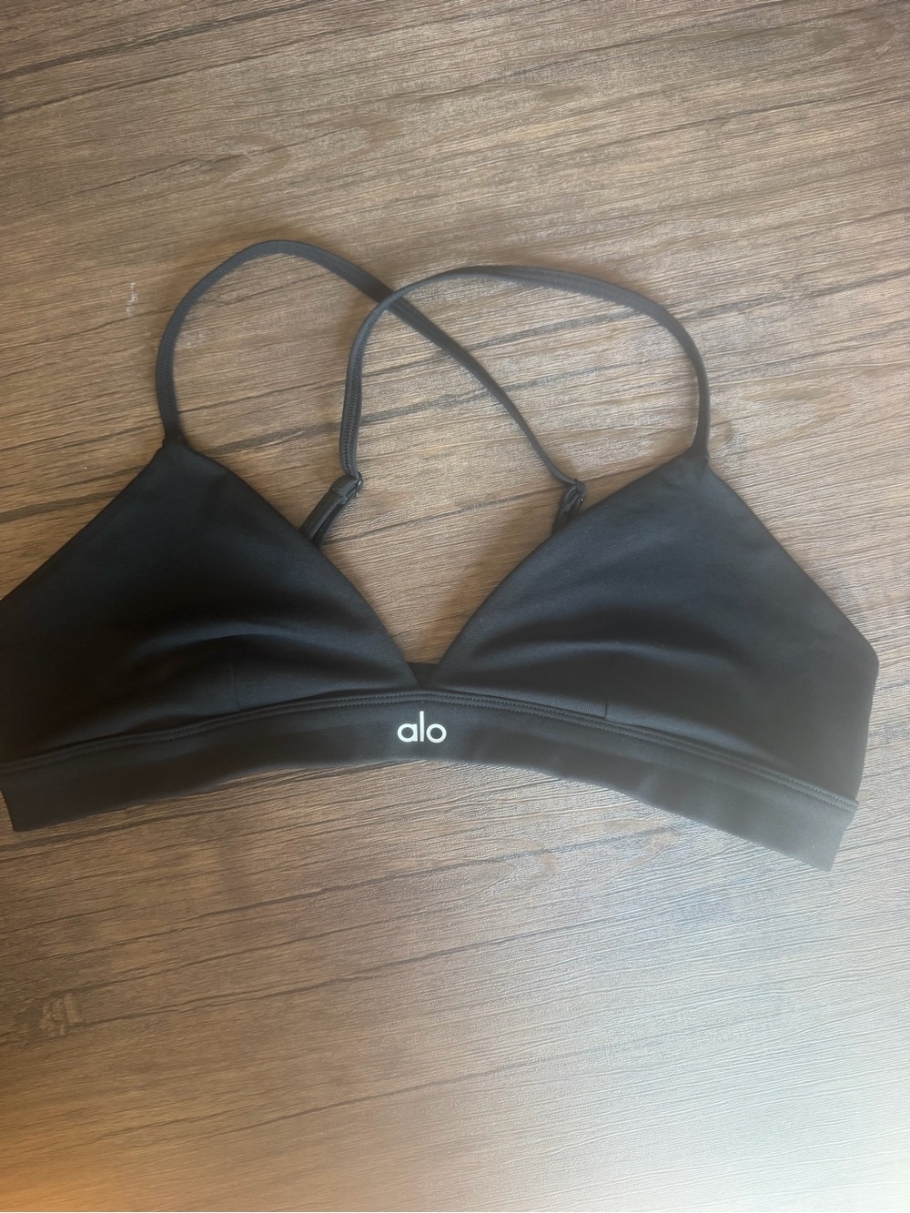 ALO Black Splendor Bra